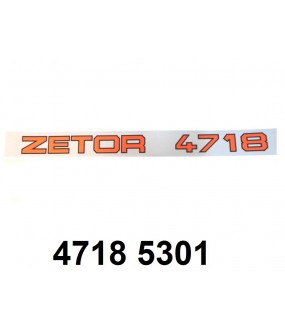 autocollant " ZETOR 4718 "