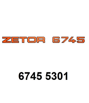 autocollant "ZETOR 6745".